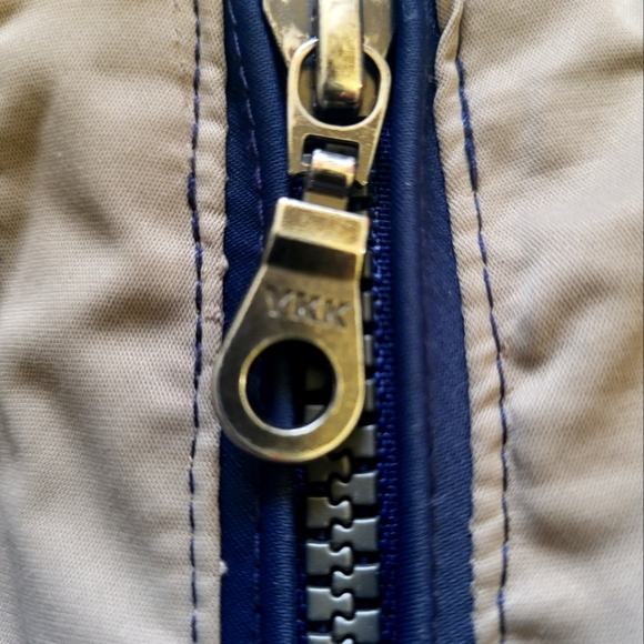 Y2K Sears Men’s Full Zip Navy Windbreaker Jacket Size Large – Canada Style A48 - Picture 4 of 10